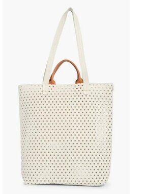 Clare V. Micheline Perforated Leather Tote